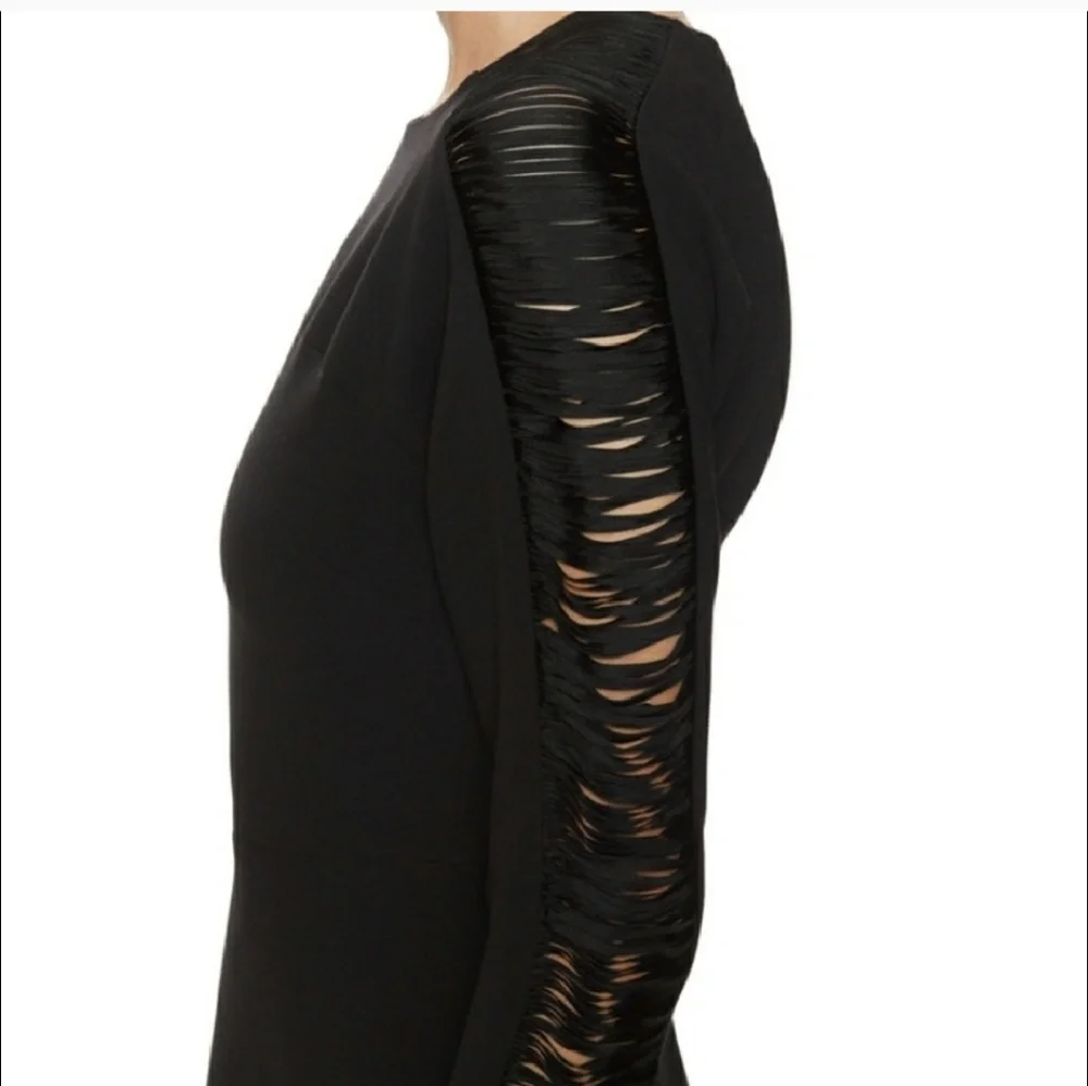 Sandro Paris Dress Fringe Sleeves - Picture 2 of 7